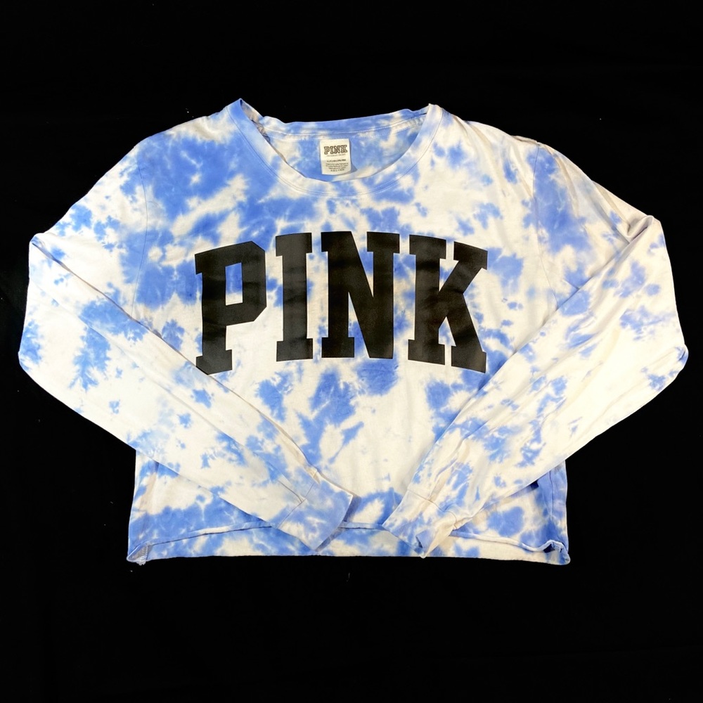 Victoria Secret/PINK Tiedye “PINK” Logo Crop Top